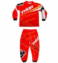 REF Pyjama Enfant Stripe Rouge